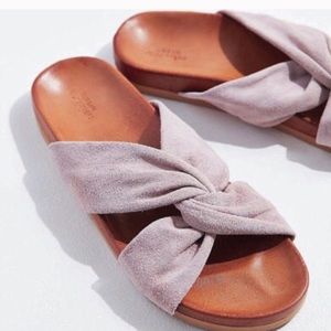 Urban Outfitters Suede twist slides